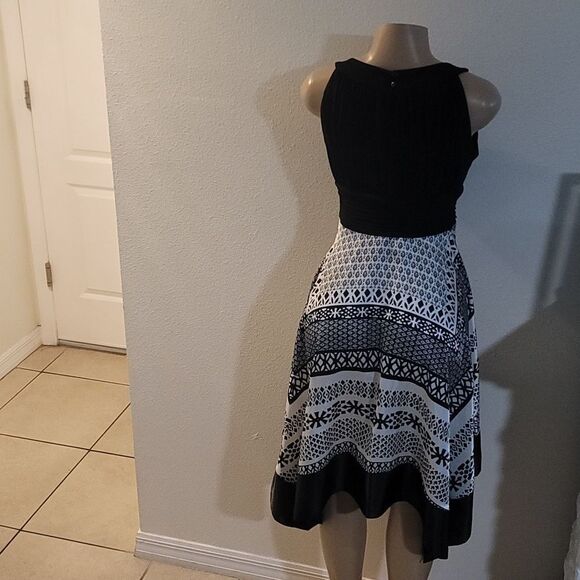 MELROSE HALTER NECKLINE COCKTAIL TWO-TONE WOMEN'S DRESS - Picture 10 of 15